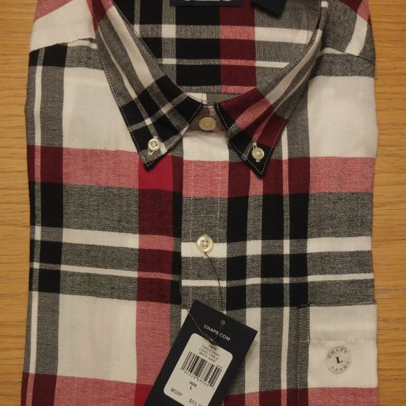 Chaps Men's Long-Sleeved Flannel Shirt, Size L - Picture 2 of 6